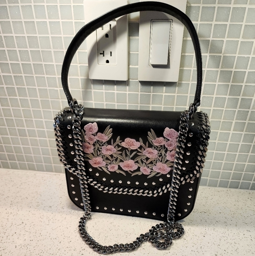 AUTH! Stella McCartney Falabella Chain Bag with Floral Embroidery - Picture 6 of 16